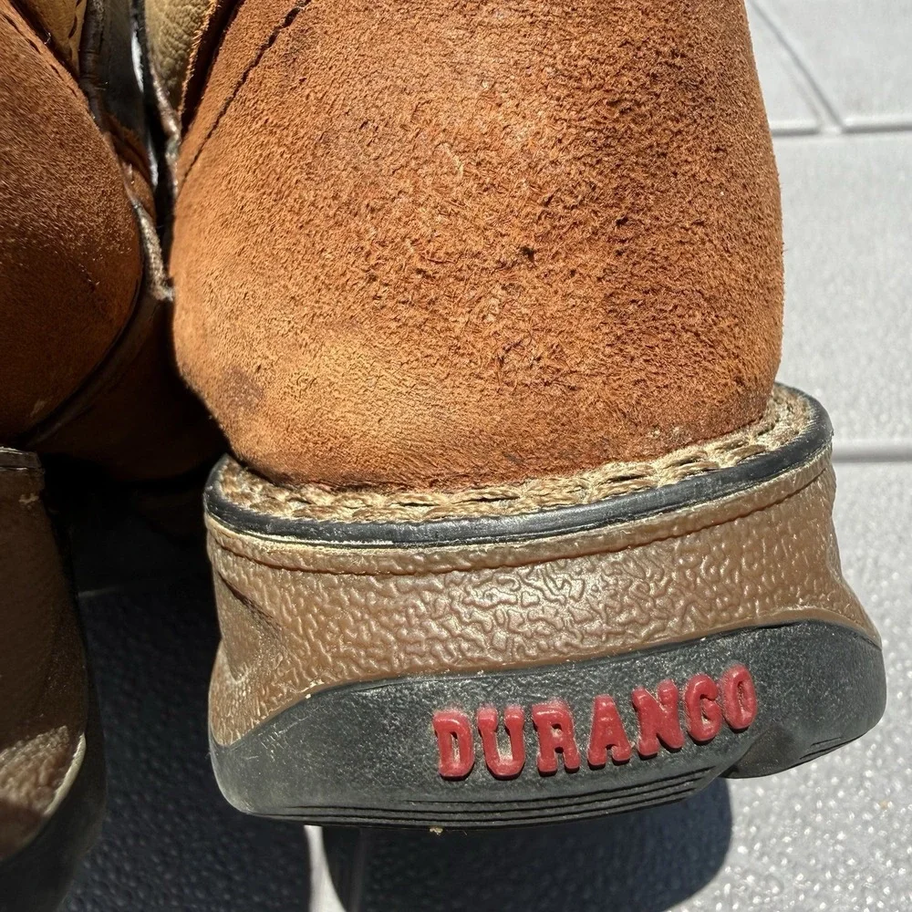 Durango Boots Boys Kids Sz 13 M Brown Western American Flag Patriotic Union USA